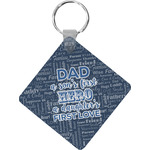 My Father My Hero Diamond Plastic Keychain