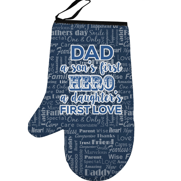 Custom My Father My Hero Left Oven Mitt