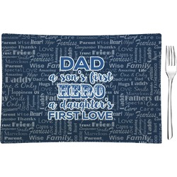 My Father My Hero Glass Rectangular Appetizer / Dessert Plate