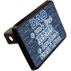 My Father My Hero Rectangular Trailer Hitch Cover - 2"