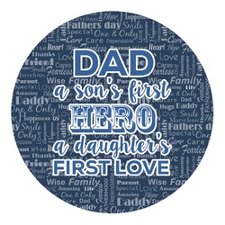 My Father My Hero Round Decal - Large
