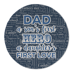 My Father My Hero Round Linen Placemat - Single Sided