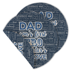 My Father My Hero Round Linen Placemat - Double Sided