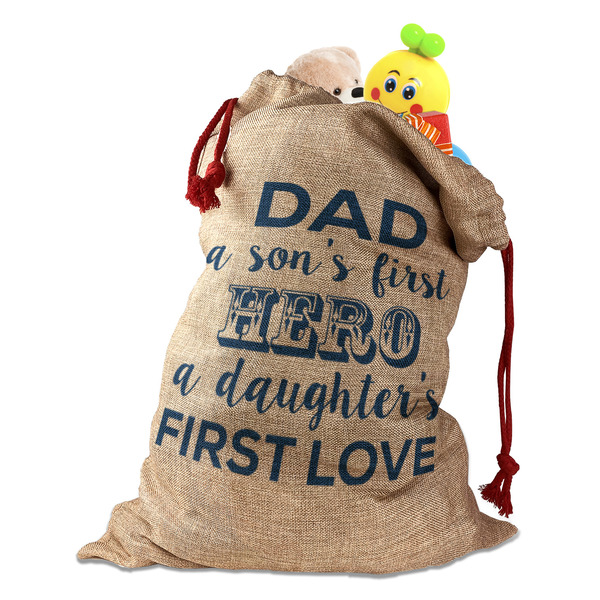 Custom My Father My Hero Santa Sack