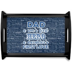 My Father My Hero Black Wooden Tray - Small