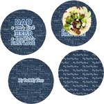 My Father My Hero Set of 4 Glass Lunch / Dinner Plate 10" (Personalized)