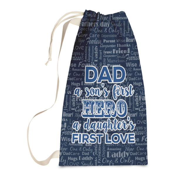 Custom My Father My Hero Laundry Bags - Small