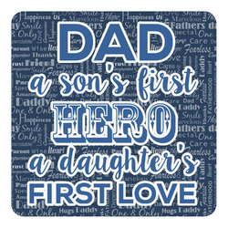 My Father My Hero Square Decal - Small