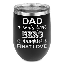 My Father My Hero Stemless Wine Tumbler - 5 Color Choices - Stainless Steel 