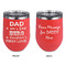 My Father My Hero Stainless Wine Tumblers - Coral - Double Sided - Approval