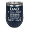 My Father My Hero Stainless Wine Tumblers - Navy - Double Sided - Front