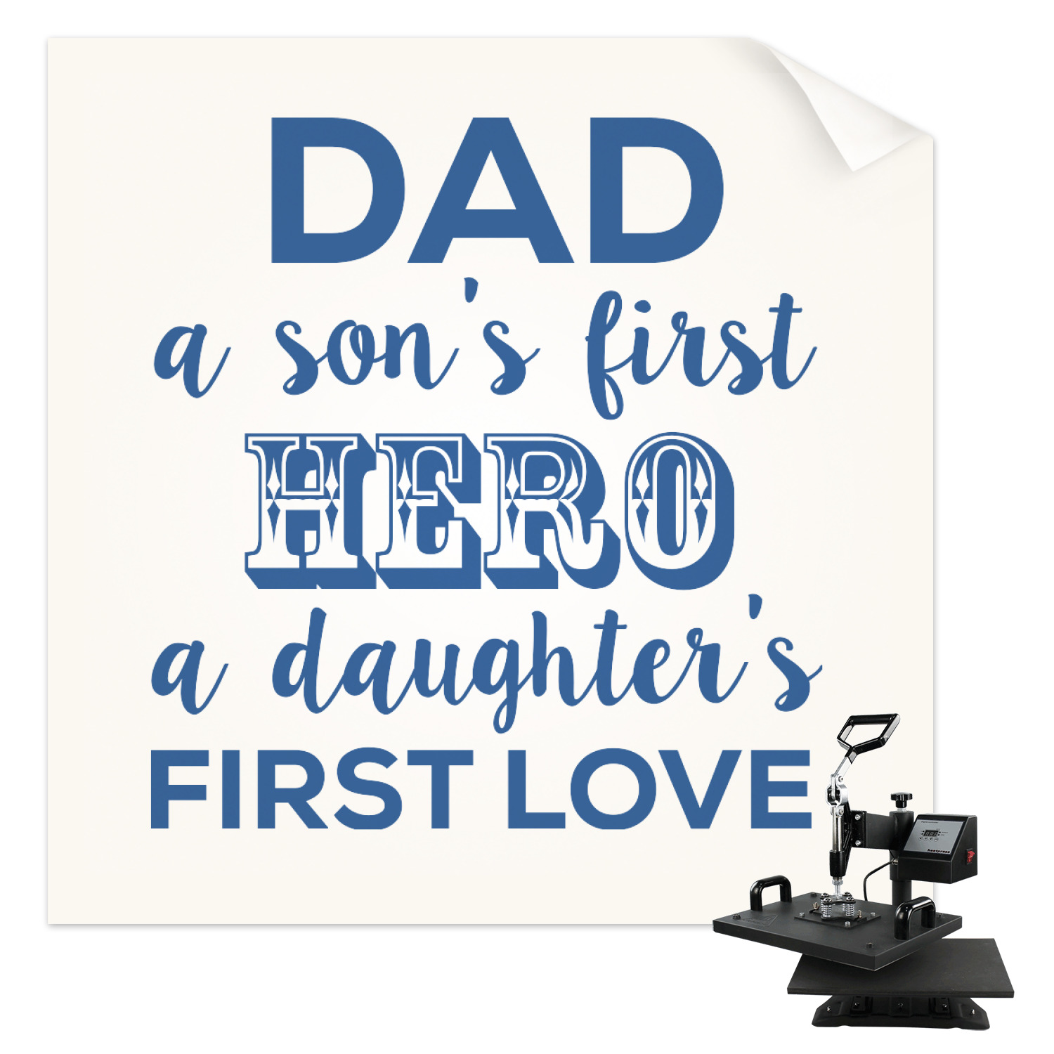 Like Father Like Daughter Sublimation Transfer Print, Ready To