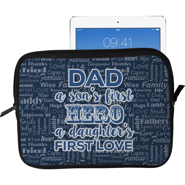 Custom My Father My Hero Tablet Case / Sleeve - Large