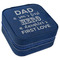 My Father My Hero Travel Jewelry Boxes - Leather - Navy Blue - Angled View