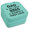 My Father My Hero Travel Jewelry Boxes - Leatherette - Teal - Angled View