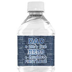 My Father My Hero Water Bottle Labels - Custom Sized