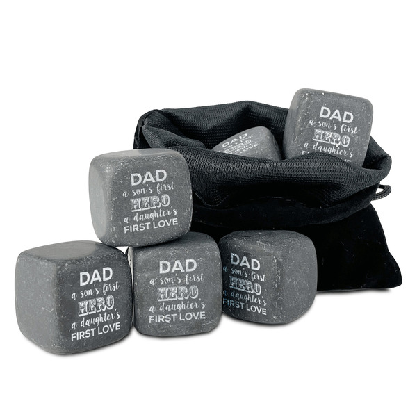 Custom My Father My Hero Whiskey Stone Set - Set of 9