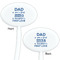 My Father My Hero White Plastic 7" Stir Stick - Double Sided - Oval - Front & Back