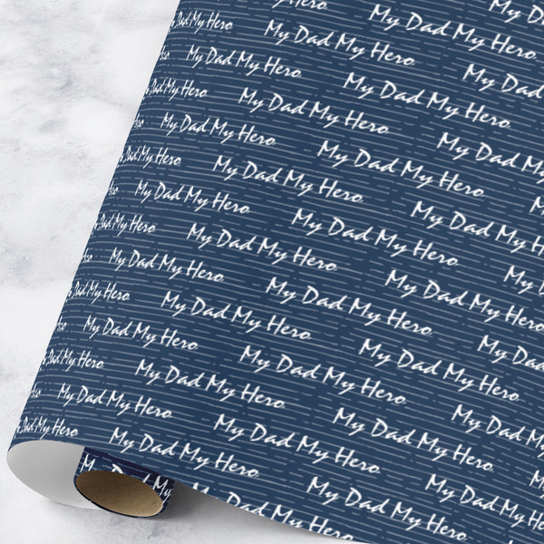 Custom My Father My Hero Wrapping Paper Roll - Large