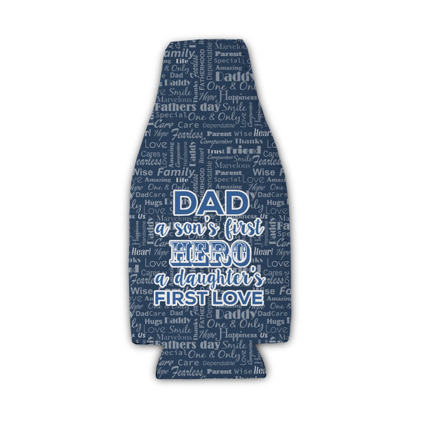 Custom My Father My Hero Zipper Bottle Cooler