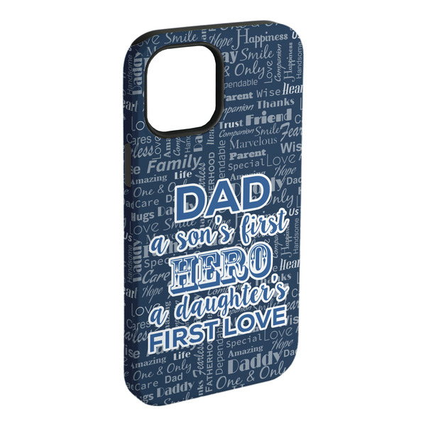 Custom My Father My Hero iPhone Case - Rubber Lined