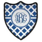 Diamond Iron On Shield Patch B w/ Monogram