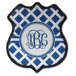 Diamond Iron On Shield Patch C w/ Monogram