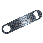 Diamond Bar Bottle Opener - Silver w/ Monogram