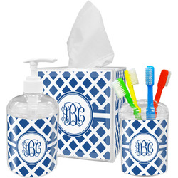 Diamond Acrylic Bathroom Accessories Set w/ Monogram