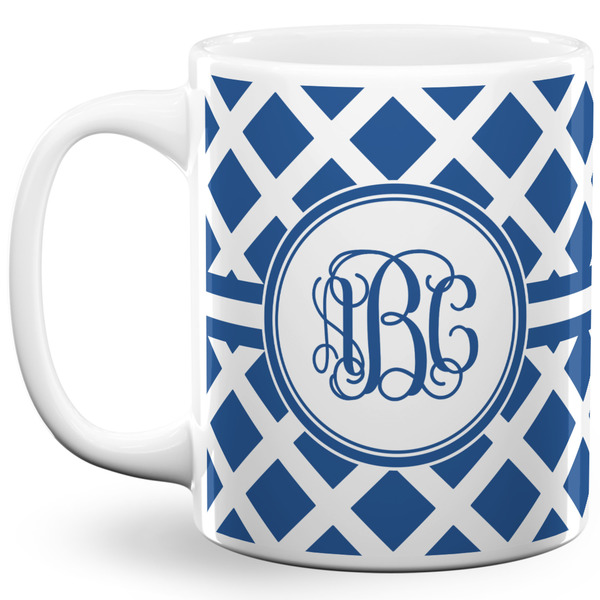 Custom Diamond 11 Oz Coffee Mug - White (Personalized)