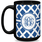 Diamond 15 Oz Coffee Mug - Black (Personalized)