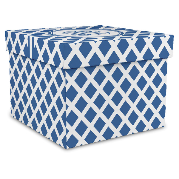 Custom Diamond Gift Box with Lid - Canvas Wrapped - XX-Large (Personalized)