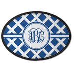 Diamond Iron On Oval Patch w/ Monogram