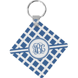 Diamond Diamond Plastic Keychain w/ Monogram