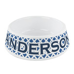 Diamond Plastic Dog Bowl - Small (Personalized)