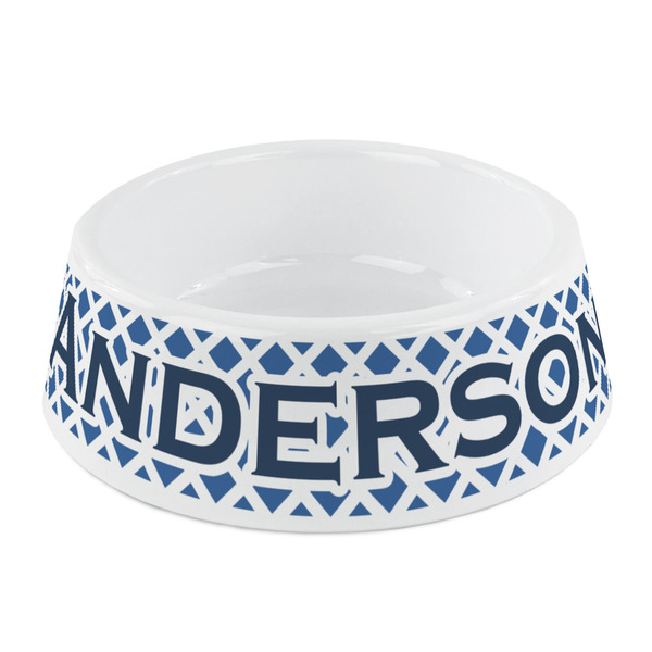 Custom Diamond Plastic Dog Bowl - Small (Personalized)