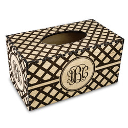 Diamond Wood Tissue Box Cover - Rectangle (Personalized)