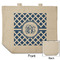 Diamond Reusable Cotton Grocery Bag - Front & Back View