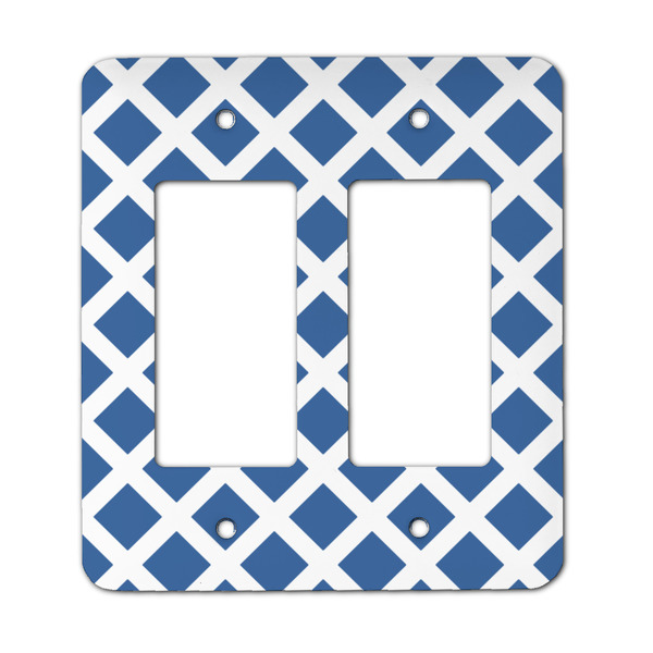 Custom Diamond Rocker Style Light Switch Cover - Two Switch