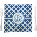 Diamond Glass Square Lunch / Dinner Plate 9.5" (Personalized)