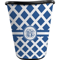 Diamond Waste Basket - Single Sided (Black) (Personalized)