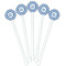 Diamond White Plastic 5.5" Stir Stick - Fan View