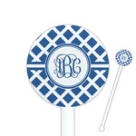 Diamond 5.5" Round Plastic Stir Sticks - White - Double Sided (Personalized)