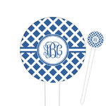 Diamond Round Plastic Food Picks (Personalized)