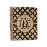 Diamond Wood 3-Ring Binder - 1" Half-Letter Size (Personalized)