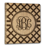 Diamond Wood 3-Ring Binder - 1" Letter Size (Personalized)