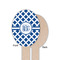 Diamond Wooden Food Pick - Oval - Single Sided - Front & Back