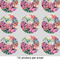 Watercolor Floral 2" Multipurpose Round Labels - Sheet