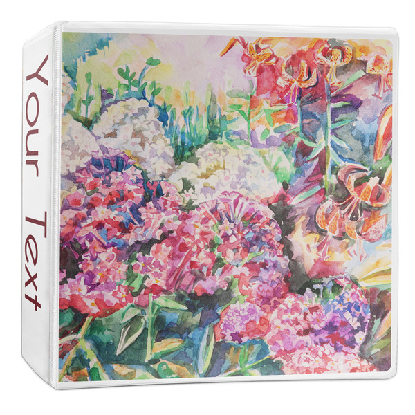 Custom Watercolor Floral 3-Ring Binder - 2 inch