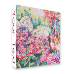 Watercolor Floral 3 Ring Binder - Full Wrap - 2"